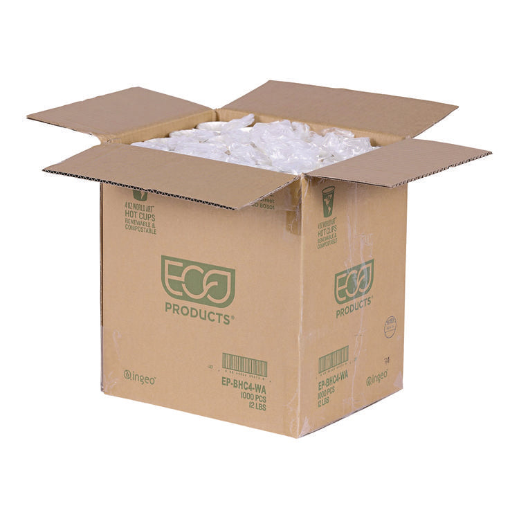 WorldArt Hot Cups, 4 oz, Paper, Tan, 1,000/Carton