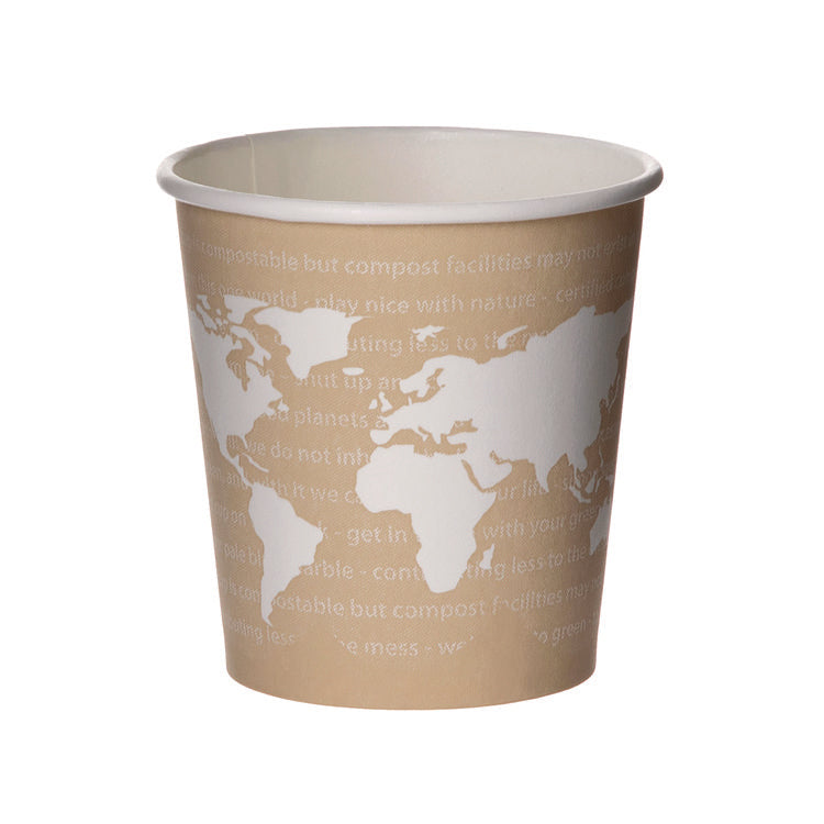 WorldArt Hot Cups, 4 oz, Paper, Tan, 1,000/Carton