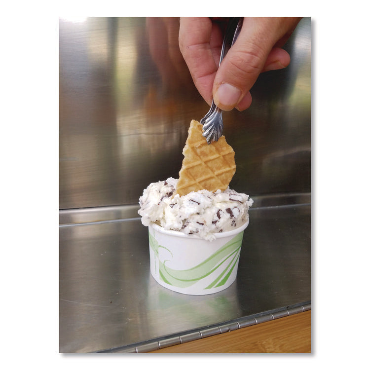 World Art PLA-Laminated Soup Containers, 5 oz, White/Green, Paper, 1,000/Carton