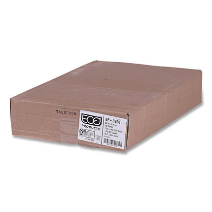 Compostable 30 Gallon Garbage Bags, 1.2 mil, 30 x 39, Translucent Green, 25 Bags/Pack, 8 Packs/Carton