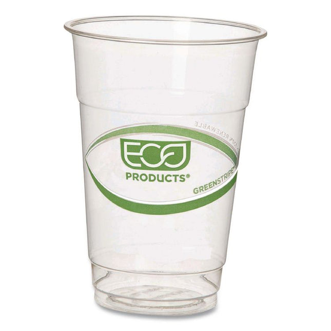 GreenStripe PLA Cold Cups, 10 oz, Plastic, Clear, 1,000/Carton