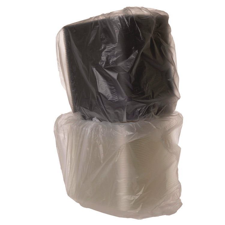 100% Recycled Content 6" Premium Take Out Containers, 12.5 oz, Black Base/Clear Lid, Plastic, 50/Pack, 3 Packs/Carton