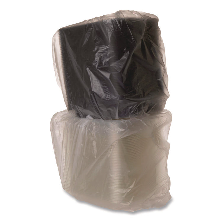 BlueStripe Premium Take-Out Containers, 6.77 x 6.6 x 2.31, Black/Clear, Base/Lid Combo, Plastic, 150/Carton