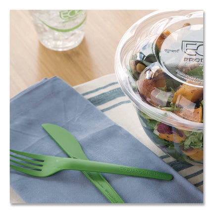 Plantware Compostable Cutlery, Knife, Plastic, Green, 1,000/Carton