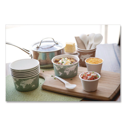 Plantware Compostable Soup Spoon, Heavyweight, Plastic, White, 50/Pack, 20 Packs/Carton