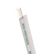 Clear Wrapped Straw, 7.75", Pla, 400/pack, 24 Packs/carton