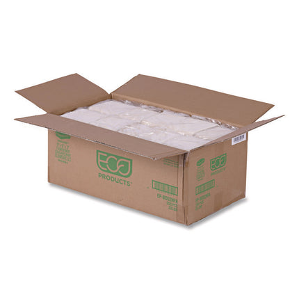 Vanguard Renewable and Compostable Sugarcane Clamshells, 3 Compartments, 9 x 6 x 3, White, 250/Carton