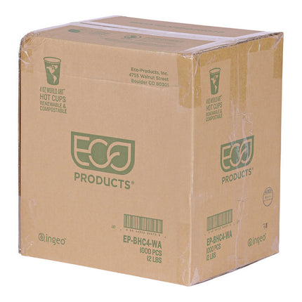 WorldArt Hot Cups, 4 oz, Paper, Tan, 1,000/Carton