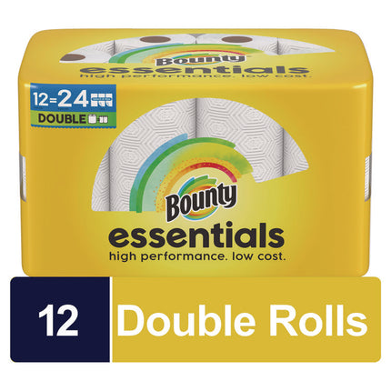 Essentials Select-A-Size Kitchen Roll Paper Towels, 2-Ply, 108 Sheets/Roll, 12 Rolls/Carton
