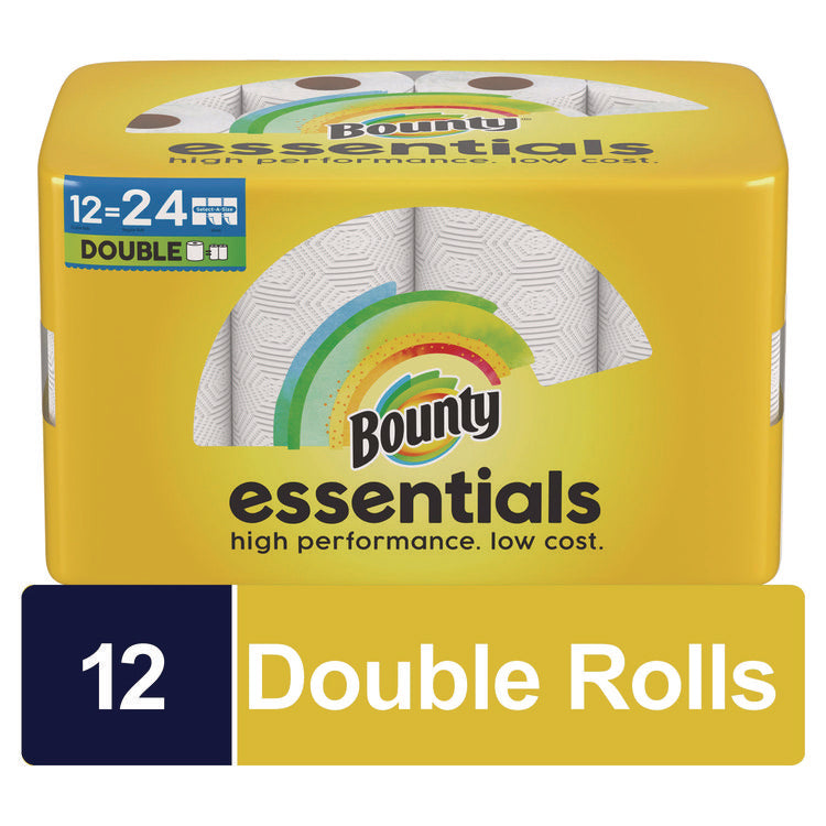 Essentials Select-A-Size Kitchen Roll Paper Towels, 2-Ply, 108 Sheets/Roll, 12 Rolls/Carton