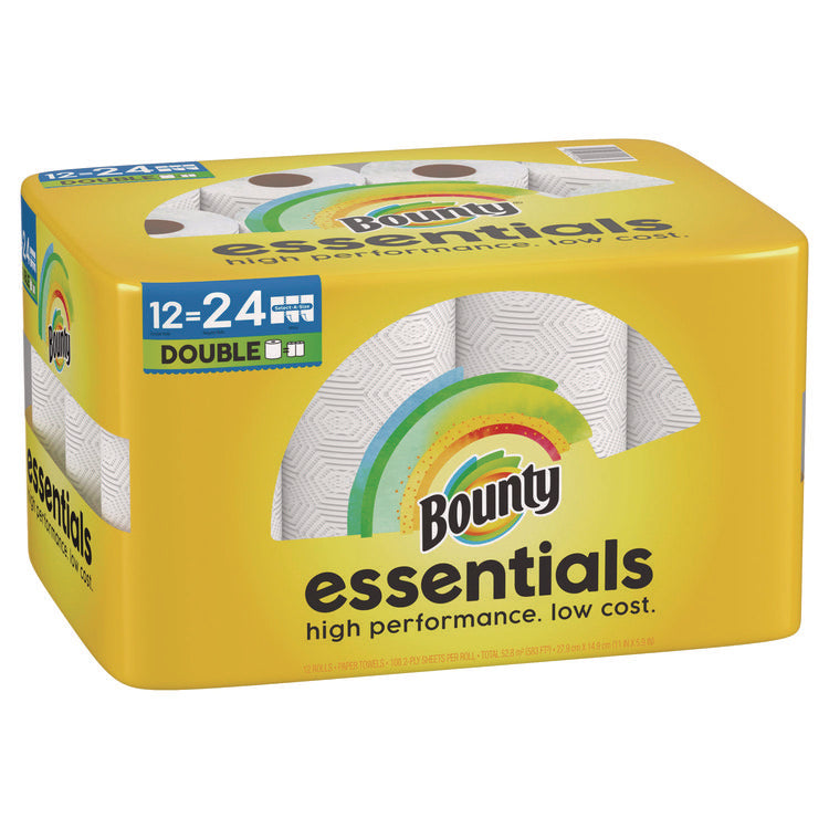 Essentials Select-A-Size Kitchen Roll Paper Towels, 2-Ply, 108 Sheets/Roll, 12 Rolls/Carton