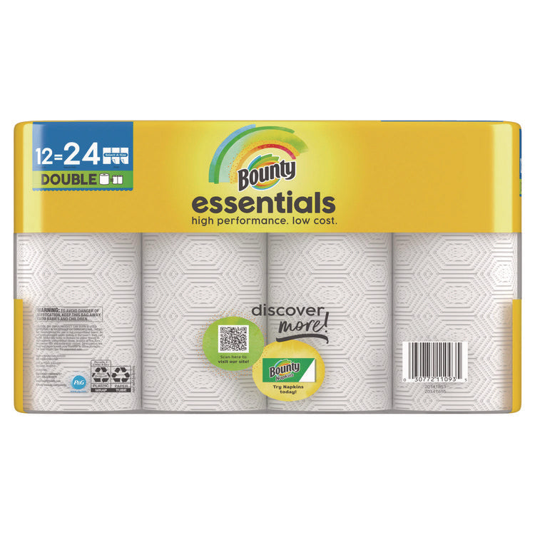 Essentials Select-A-Size Kitchen Roll Paper Towels, 2-Ply, 108 Sheets/Roll, 12 Rolls/Carton