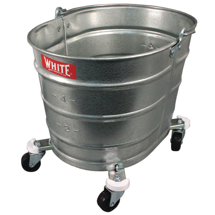 Metal Mop Bucket, 26 Qt, Steel