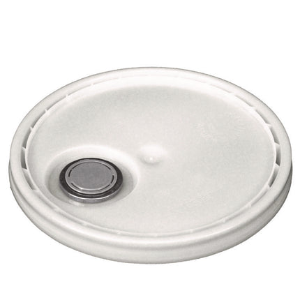 Utility Bucket with Lid, 5 gal, Polyethylene, White, 11.25" dia