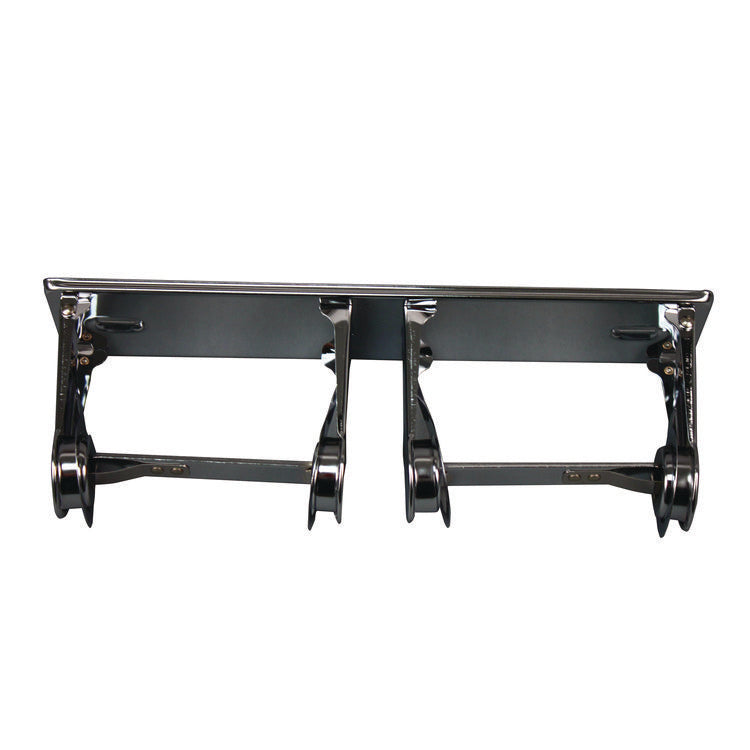 Double Roll Toilet Tissue Dispenser, 12.3 X 4.25 X 2.7, Chrome, 1 Dozen