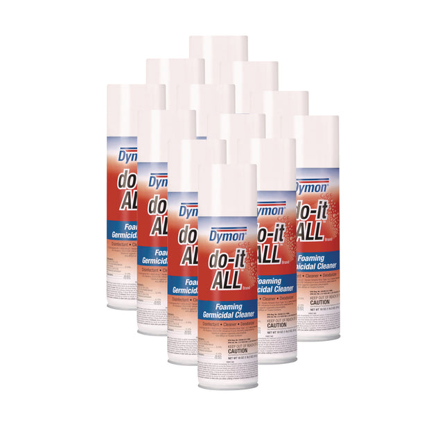Do-It-All Germicidal Foaming Cleaner, 18 Oz Aerosol Spray, 12/carton
