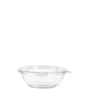SafeSeal Tamper-Resistant, Tamper-Evident Bowls with Flat Lid, 8 oz, 5.5" Diameter x 1.7" h, Clear, Plastic, 240/Carton