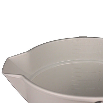 Deluxe Heavy-Duty Bucket, 10 qt, Polypropylene, Gray, 10.63" dia