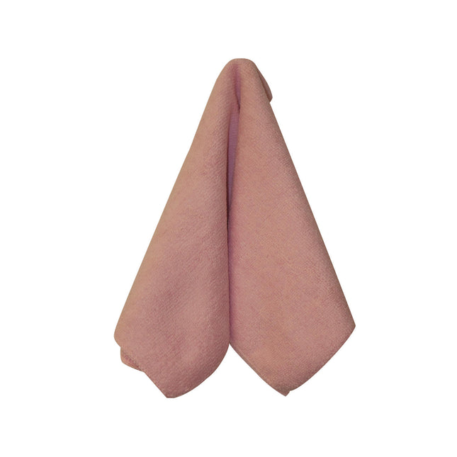 Premium Weight Microfiber Dry Cloths, 16 X 16, Pink, 12/pack