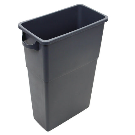 Thin Bin Containers, 23 gal, Polyethylene, Gray