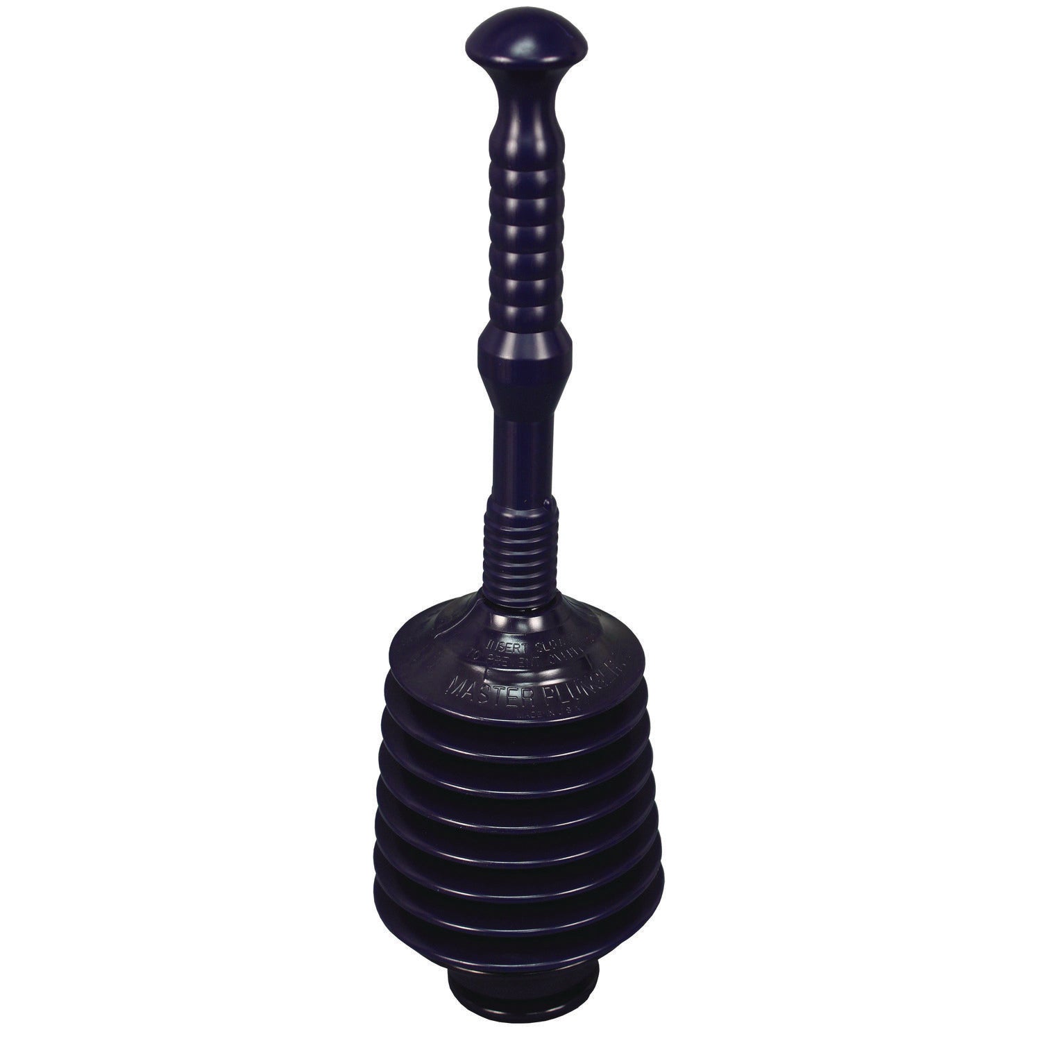 Deluxe Professional Plunger, 11.2" Polyethylene Handle, 6" Dia