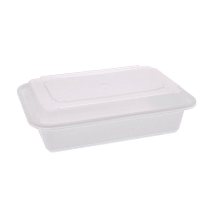 Newspring VERSAtainer Microwavable Containers, Base/Lid Combo, 8.8 x 6 x 2.5, White/Clear, Plastic, 150/Carton