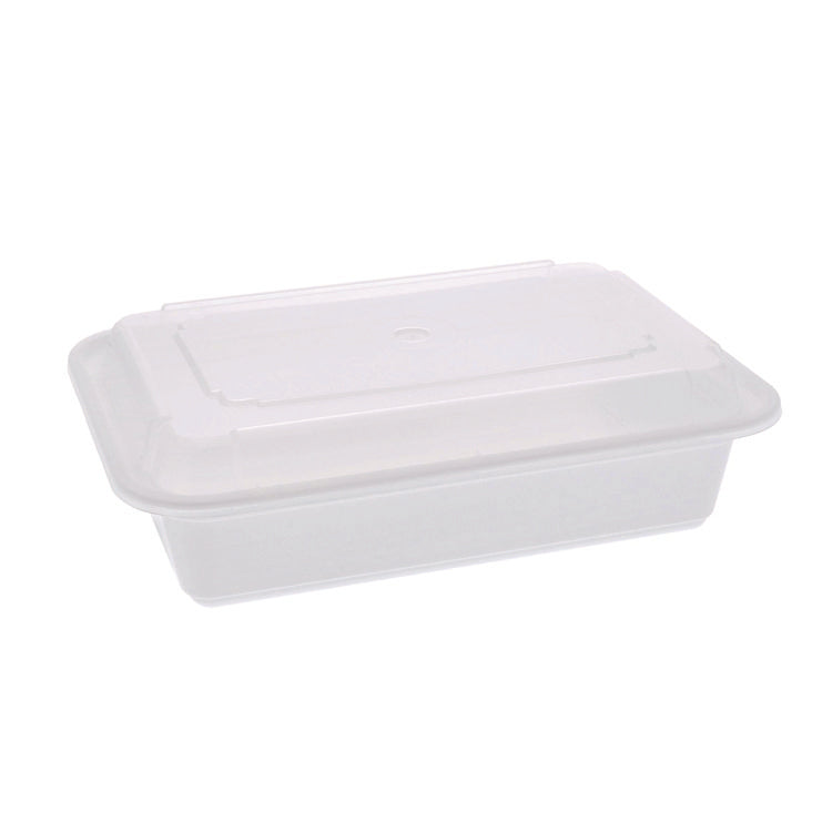 Newspring VERSAtainer Microwavable Containers, Base/Lid Combo, 8.8 x 6 x 2.5, White/Clear, Plastic, 150/Carton