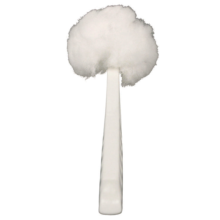 Deluxe Toilet Bowl Mop, 10" Handle, 4.5" Mop Head, White, 25/Carton