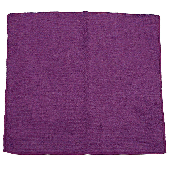 Premium Microfiber Cloths, 15.75 x 15.6, Purple, 180/Carton