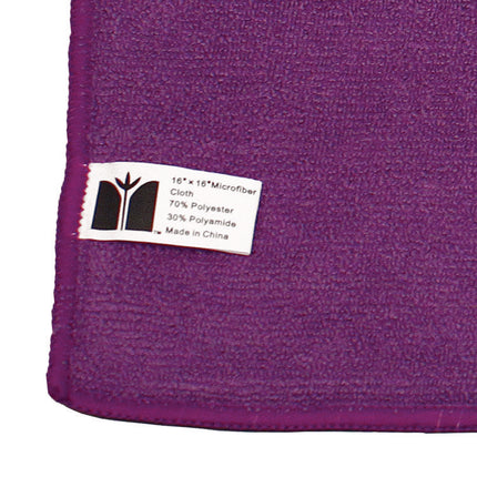 Premium Microfiber Cloths, 15.75 x 15.6, Purple, 180/Carton