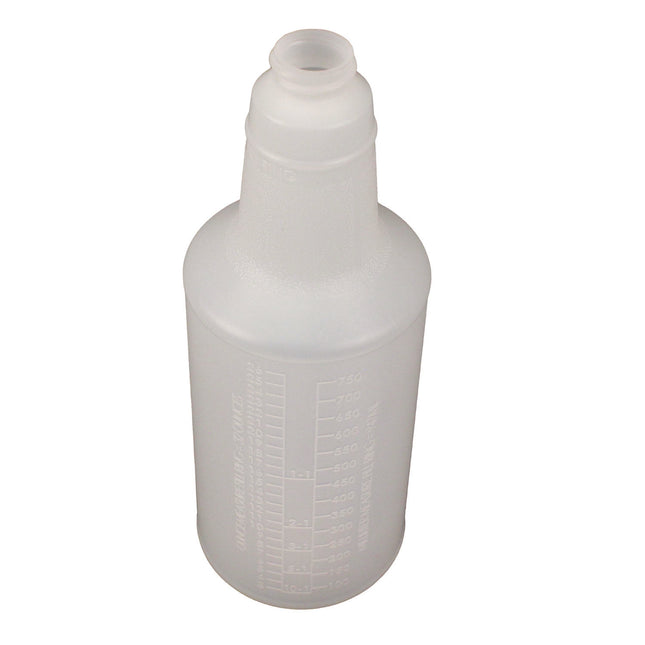 Plastic Bottles With Graduations, 32 Oz, Clear, 12/carton