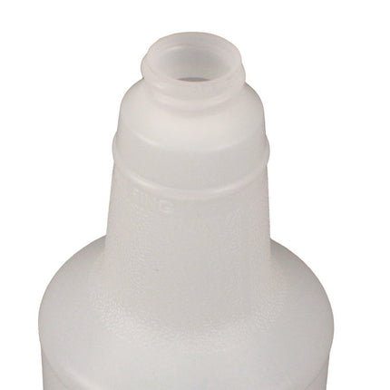 Plastic Bottles With Graduations, 32 Oz, Clear, 12/carton
