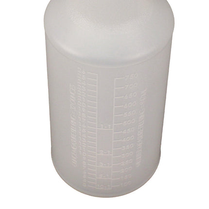 Plastic Bottles With Graduations, 32 Oz, Clear, 12/carton