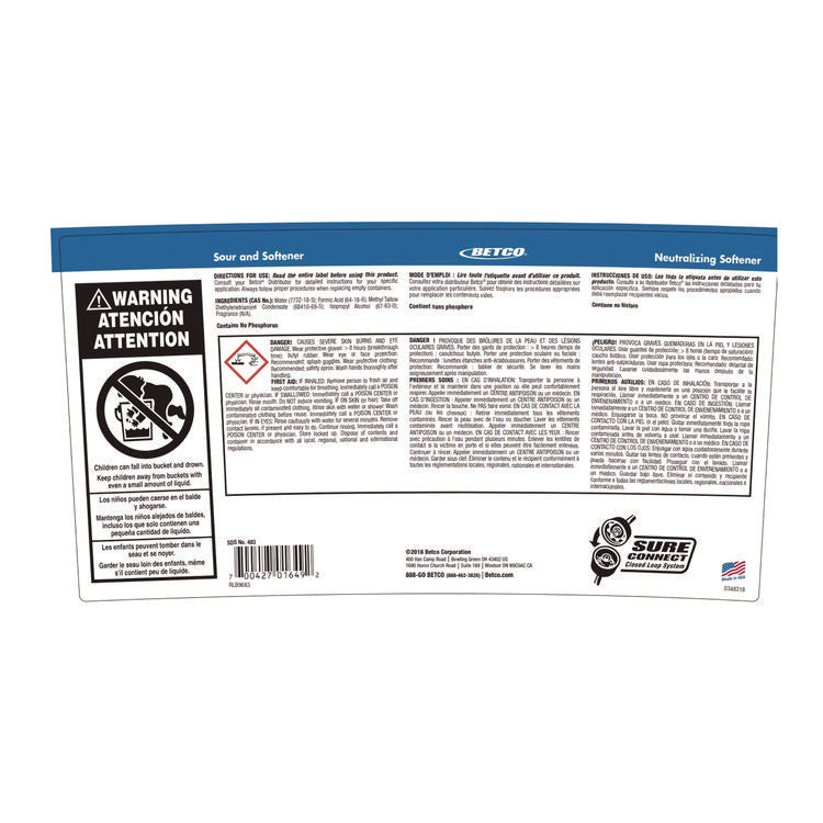 Symplicity Sour and Softener, Springtime Fresh Scent, 5 gal Pail