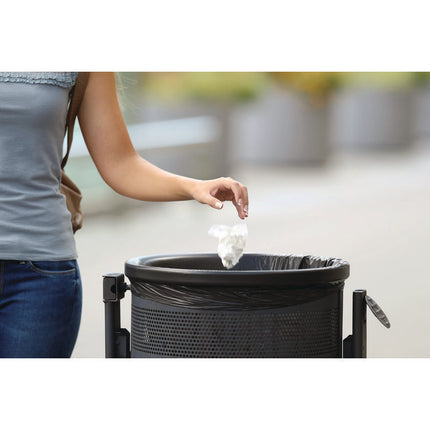 Linear Low-Density Can Liners, 30 gal, 0.9 mil, 26" x 42", Black, Flat Pack, 200/Carton