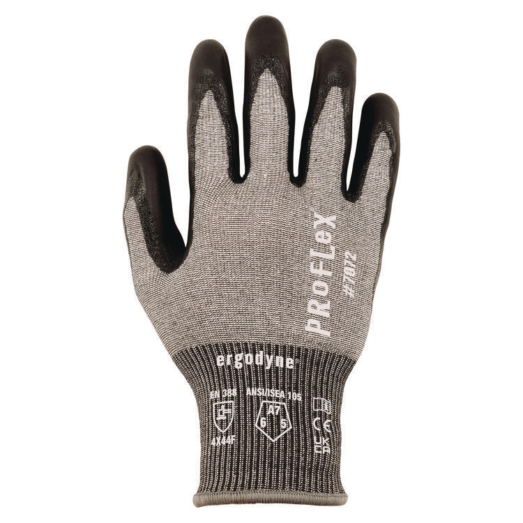 ProFlex 7072 ANSI A7 Nitrile-Coated CR Gloves, Gray, X-Small, Pair