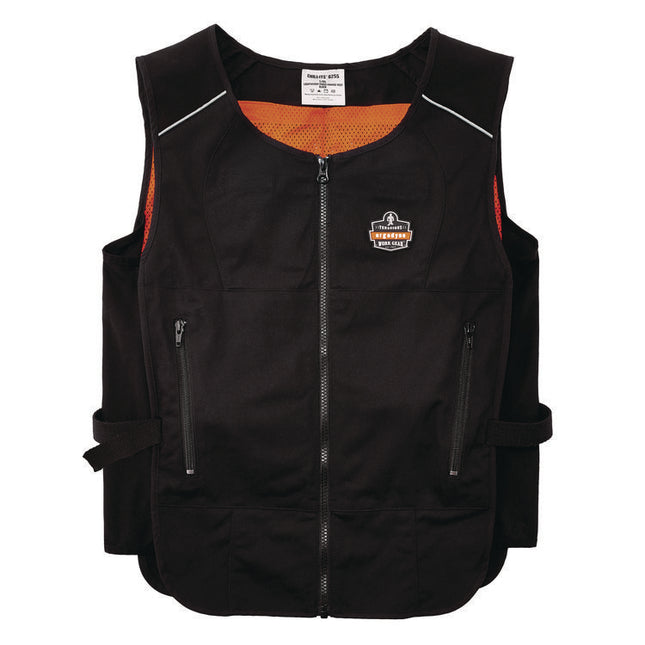 Chill-Its 6255 Lightweight Phase Change Cooling Vest, Cotton/Polyester, 2X-Large/3X-Large, Black