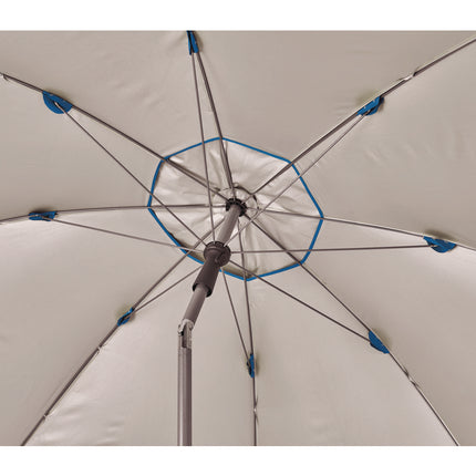 SHAX 6199 Lightweight Work Umbrella and Stand Kit, 90" Span, 92" Long, Blue Canopy