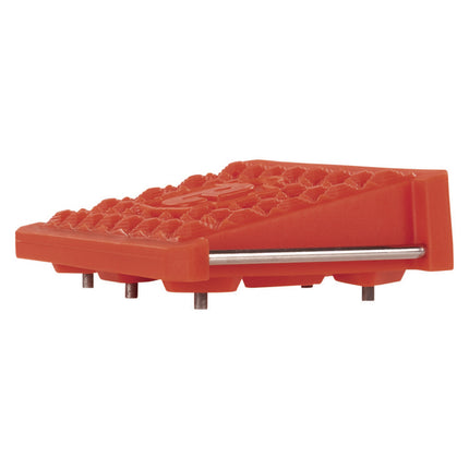 6317 Orange Ice Cleats Mid-Sole Heeled Boot, One Size Fits Most, Orange, Pair