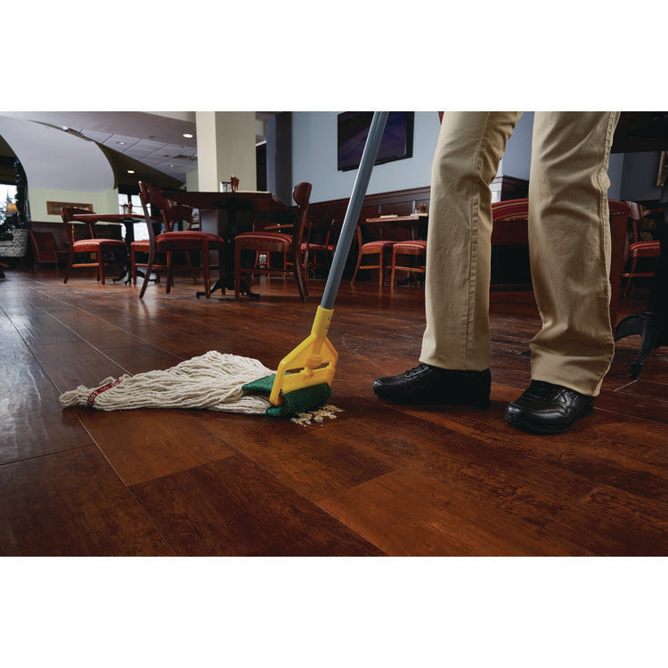 Invader Fiberglass Side-Gate Wet-Mop Handle, 1" dia x 60", Gray/Yellow