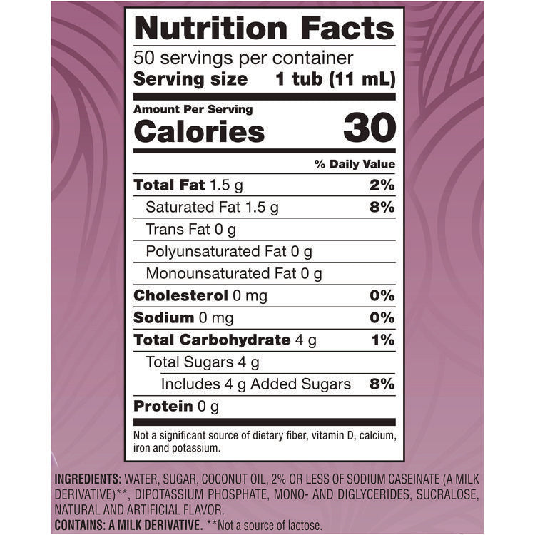 Liquid Coffee Creamer, Italian Sweet Cream, 0.38 oz Mini Cups, 50/Box, 4 Boxes/Carton