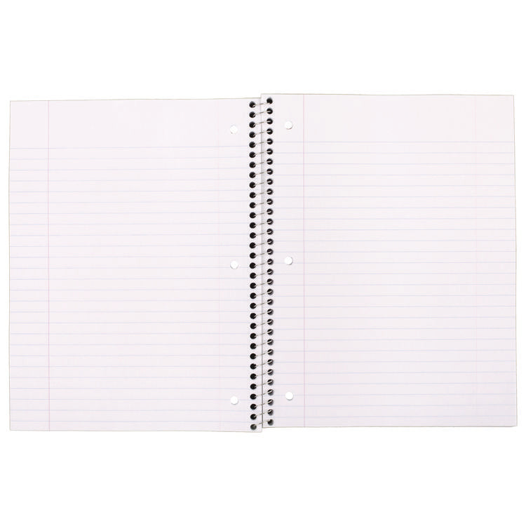 Spiral Notebook, 1-Subject, Wide/Legal Rule, Randomly Assorted Cover Color, (100) 10.5 x 7.5 Sheets