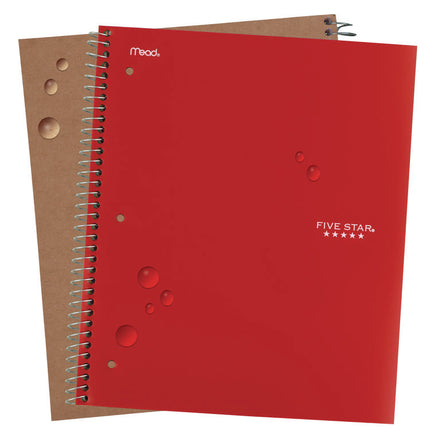 Wirebound Notebook, 5-Subject, Medium/College Rule, Randomly Assorted Cover Color, (200) 11 x 8.5 Sheets