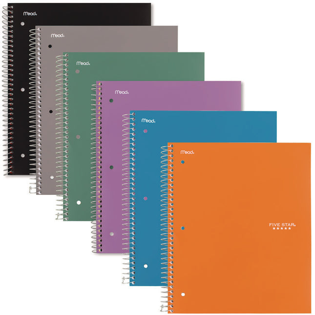 Wirebound Notebook, 1-Subject, Quadrille Rule (4 sq/in), Randomly Assorted Cover Color, (100) 11 x 8.5 Sheets