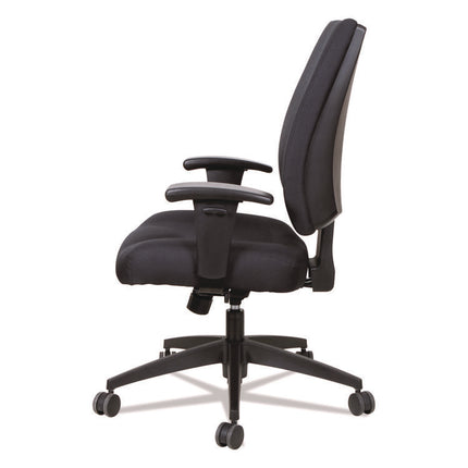 Alera Wrigley Series High Performance Mid-Back Synchro-Tilt Task Chair, Supports 275 Lb, 17.91" To 21.88" Seat Height, Black