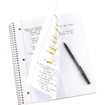 Wirebound Notebook, 1-Subject, Medium/College Rule, Red Cover, (100) 11 x 8.5 Sheets