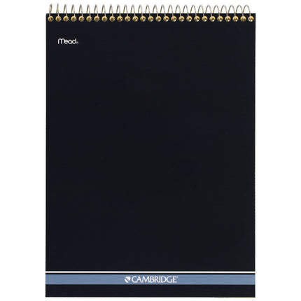 Stiff-Back Wire Bound Notepad, Wide/legal Rule, Canary/blue Cover, 70 Canary-Yellow 8.5 X 11.5 Sheets