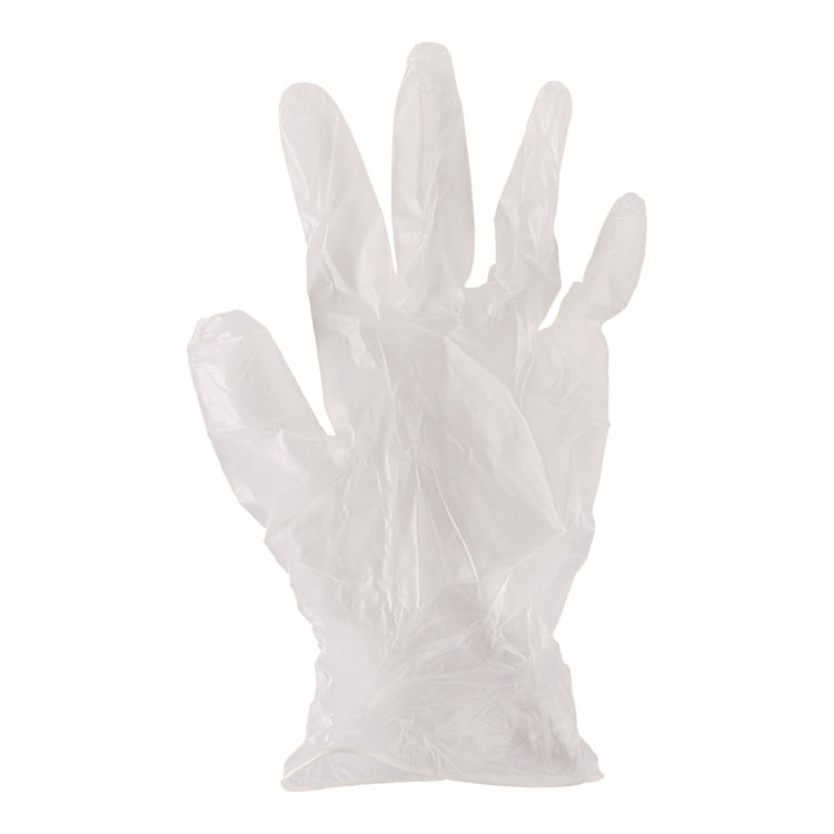 Exam Vinyl Gloves, Powder/latex-Free, 3 3/5 Mil, Clear, Small, 100/box