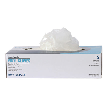 Exam Vinyl Gloves, Powder/latex-Free, 3 3/5 Mil, Clear, Small, 100/box