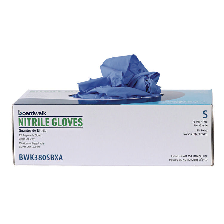 Disposable General-Purpose Nitrile Gloves, Small, Blue, 4 mil, 100/Box